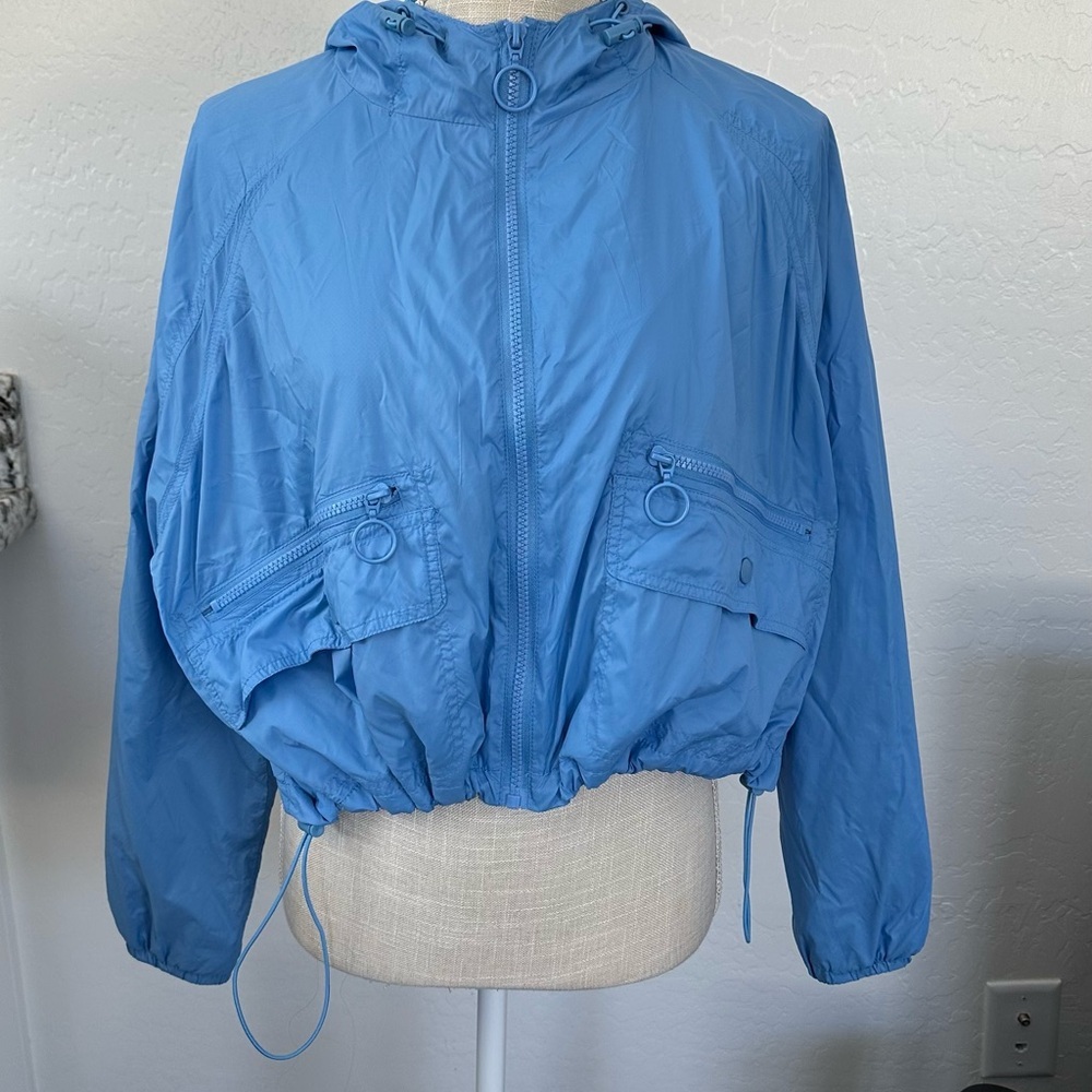 Forever 21 Blue Utility Jacket with Elastic Hem - Picture 2 of 8